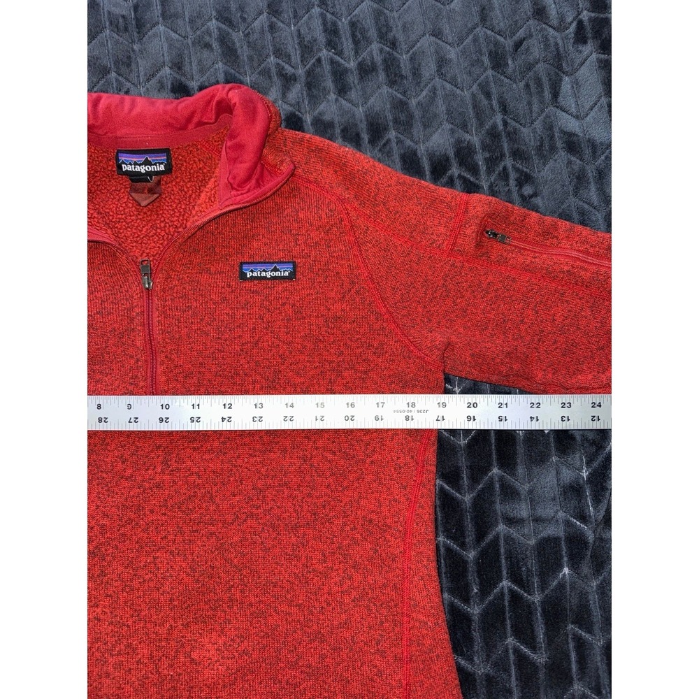 Patagonia Womens Sweater 1/4 Zip Red Pullover Fleece Better Sweater Size Large - Picture 7 of 9